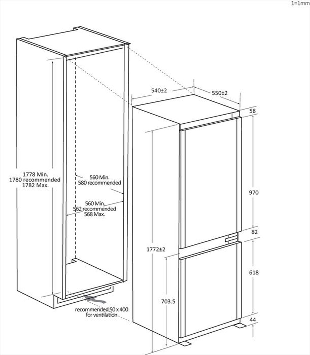 Immagine del prodotto HAIER - Frigorifero 2 porte HBQW5518E Classe E 251 lt-Bianco