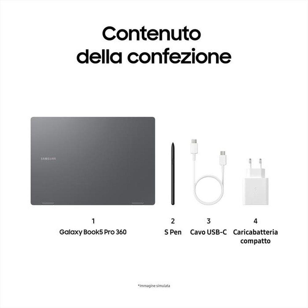 Immagine del prodotto SAMSUNG - GALAXY BOOK5 PRO 360-Gray
