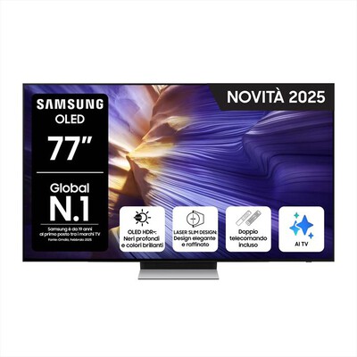 SAMSUNG - Smart TV OLED UHD 4K 77" QE77S90FAEXZT-Graphite Black