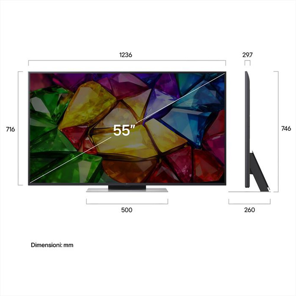 Immagine del prodotto LG - Smart TV Mini LED RGB 4K 55" PRO 55MRGB88B6B-Charcoal Black