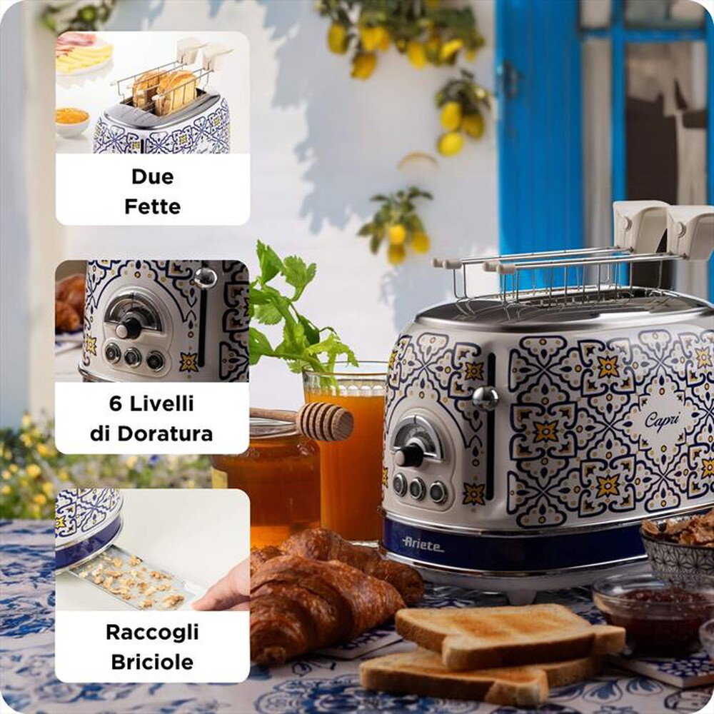 Immagine del prodotto ARIETE - 0155/0C TOSTAPANE 2 FETTE CAPRI-Multicolore