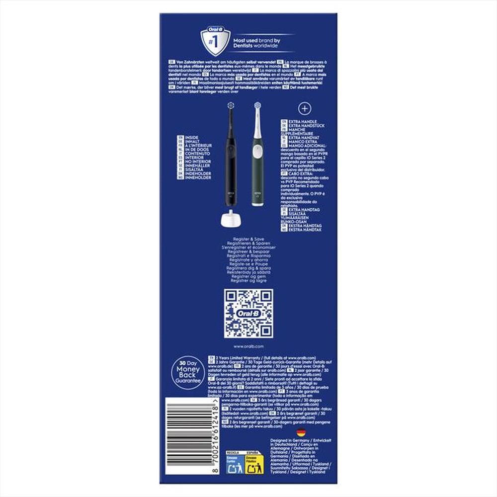 Immagine del prodotto ORAL-B - Spazzolino elettrico IO2 DUO-Nero e Verde