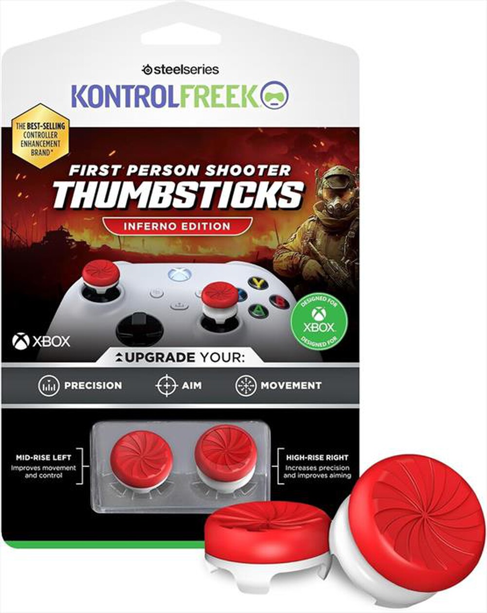 Immagine del prodotto STEELSERIES - Kontrolfreek FPS INFERNO REDWHT KIT XBX