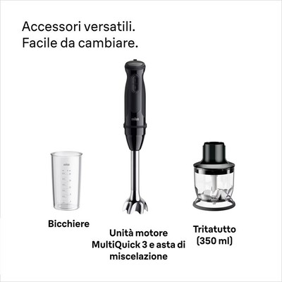 BRAUN - Minipimer MULTIQUICK 3 MQ30201-NERO