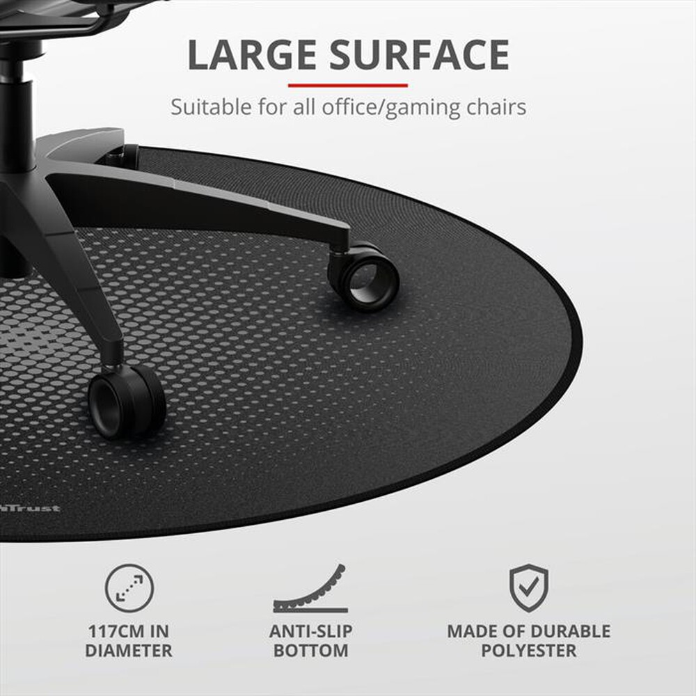 "TRUST - MIKA ROUND FLOOR MAT-Black"