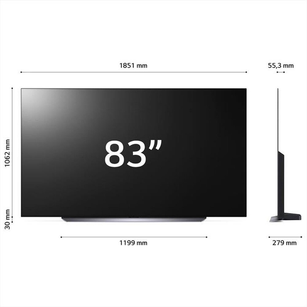 "LG - Smart TV OLED UHD 4K 83\" OLED83C34LA-Argento"