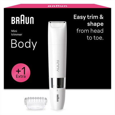 BRAUN - Mini rifinitore corpo BS1000-Bianco