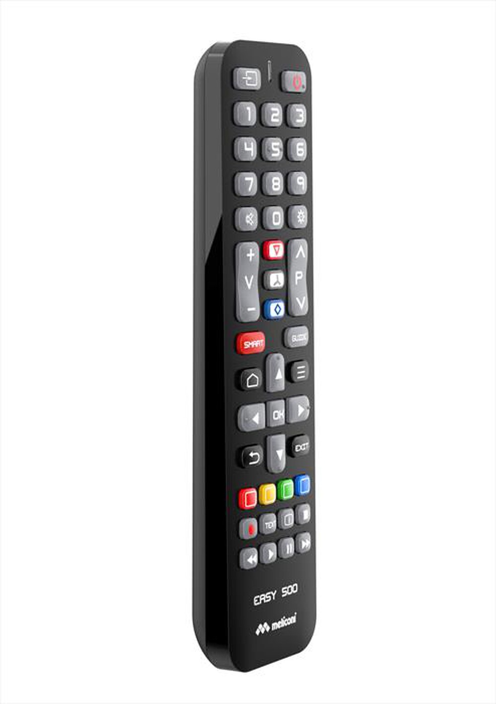 "MELICONI - Telecomando di ricambio EASY 500 PER TCL/THOMSON-Calotta nera, tastiera grigia"