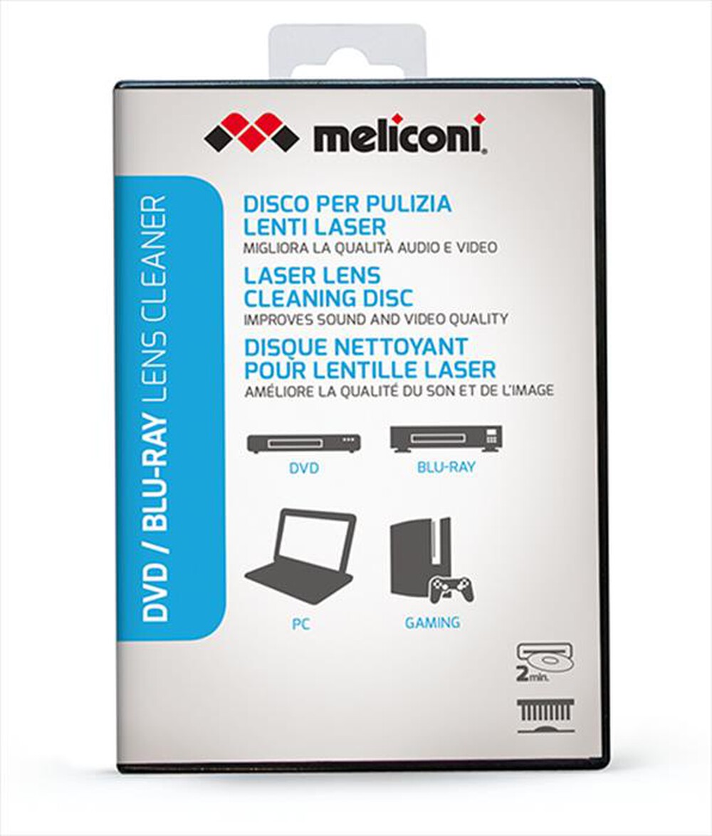 "MELICONI - DVD - BLU-RAY LENS CLEANER-Bianco"