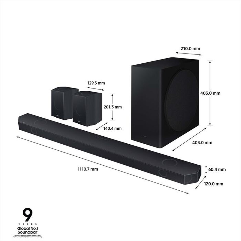"SAMSUNG - Soundbar HW-Q930C/ZF Serie Q-BLACK"