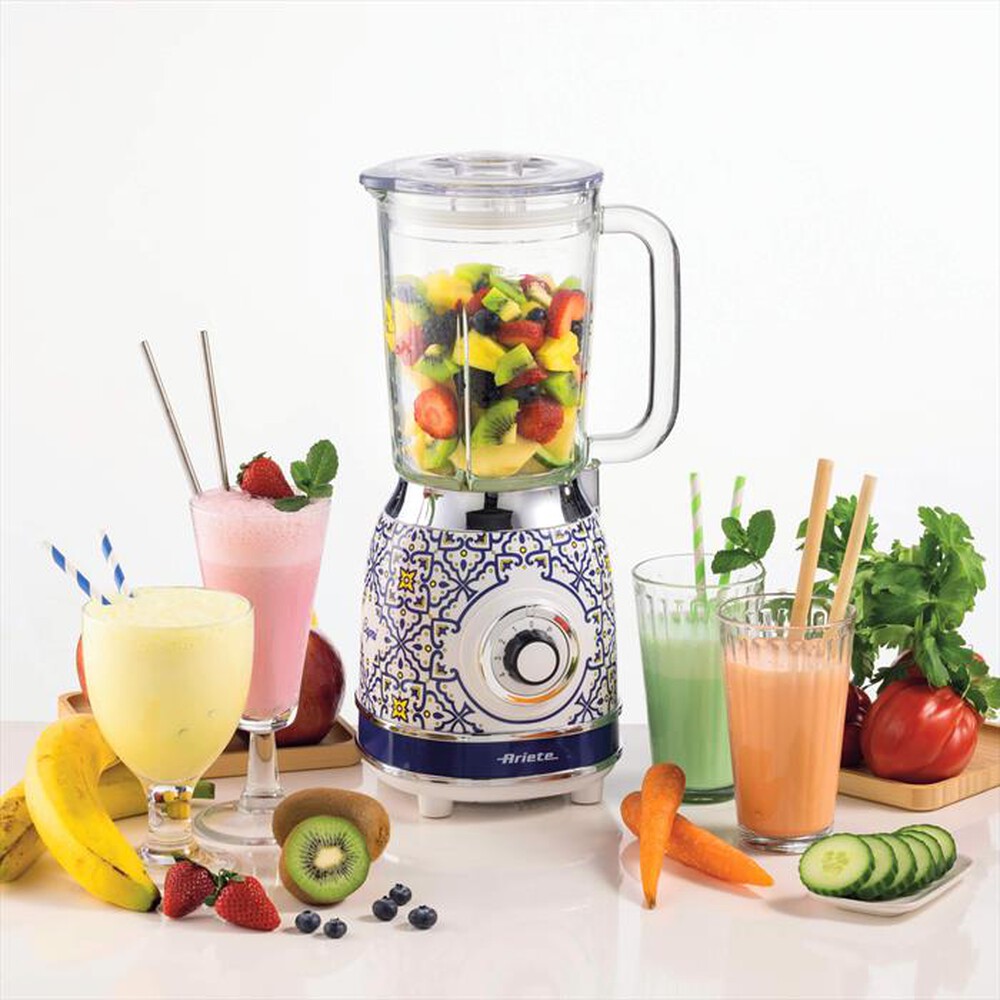 "ARIETE - 0583/0C FRULLATORE CON TAZZA IN VETRO CAPRI-Multicolore"