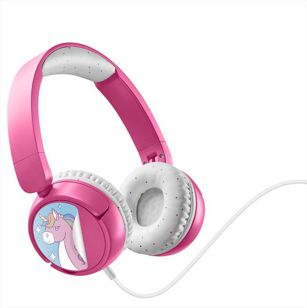 "CELLULARLINE - Play Patch Kids Cuffia a filo HEADBMSKIDSP-Rosa"