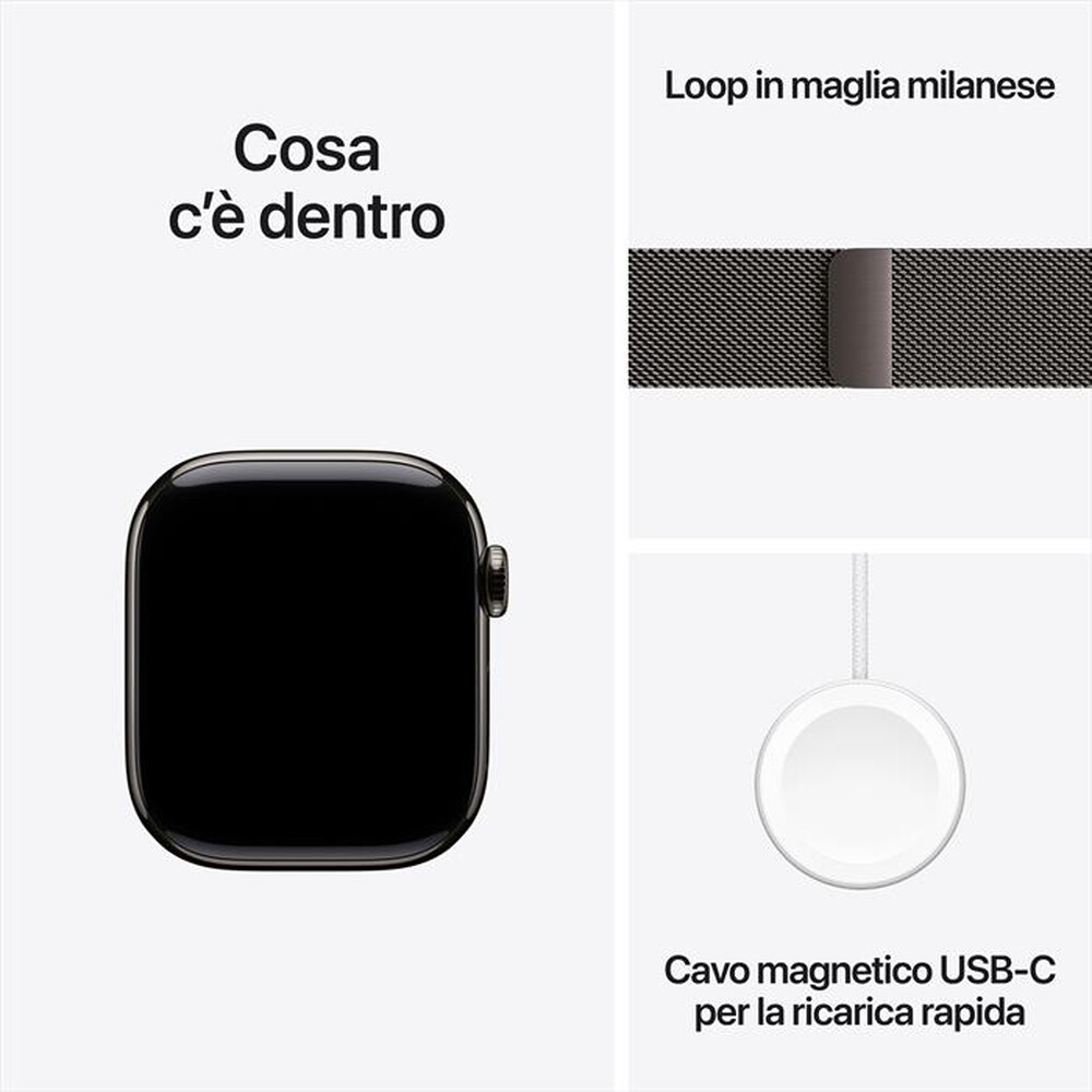 Immagine del prodotto APPLE - WATCH SERIES 11GPS + CELLULAR 42MM-Ardesia Loop Milanese Ardesia