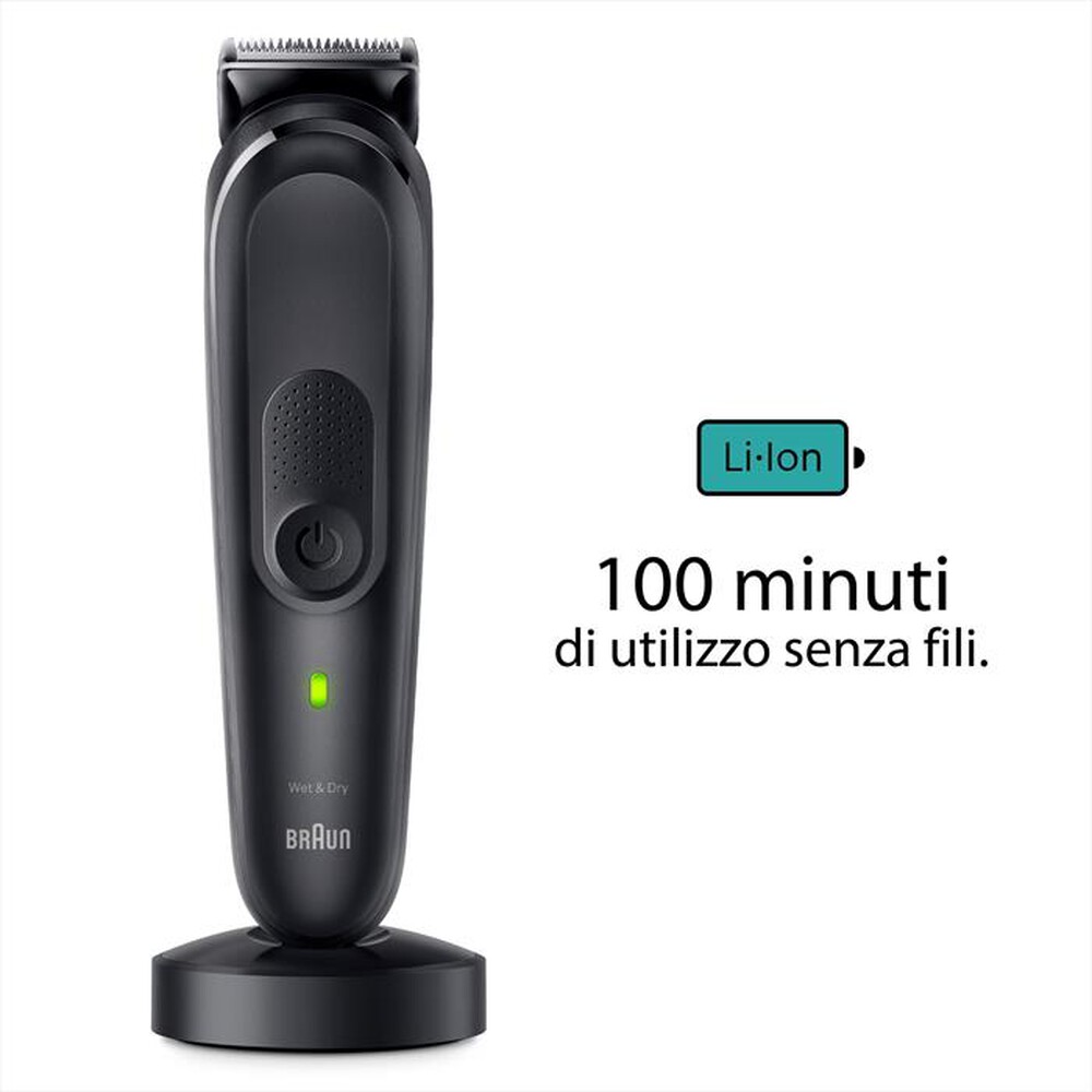 "BRAUN - Regolabarba MGK7470-NERO OPACO"