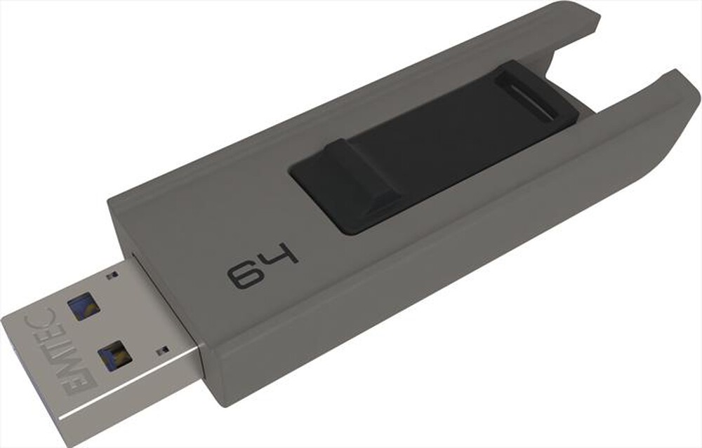 "EMTEC - SLIDE USB 3.0 64GB-GRIGIO/NERO"