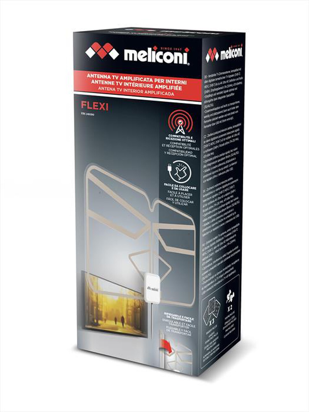 Immagine del prodotto MELICONI - ANTENNA AMPLIFICATA FLEXI-Trasparente