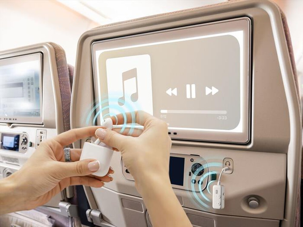Immagine del prodotto CELLULARLINE - Ricevitori audio bluetooth IN-FLIGHT TRANSMITTER-Bianco