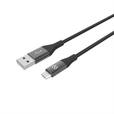 CELLY - USBMICROCOLORBK CAVO USB MICRO-Nero/Silicone