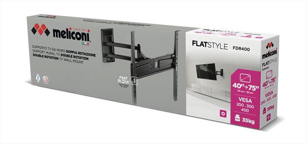 Immagine del prodotto MELICONI - Supporto TV FLATSTYLE FDR 400 IT-Nero
