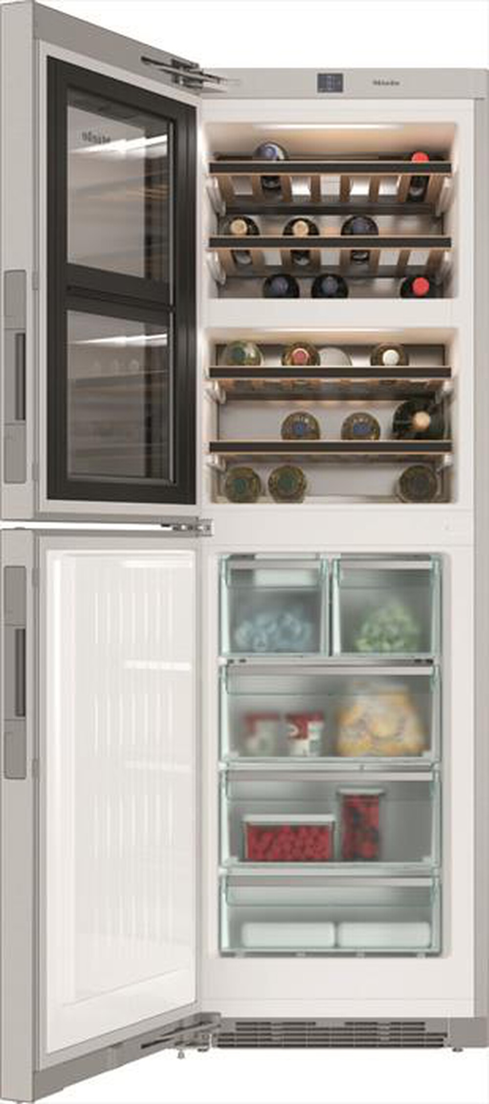 "MIELE - Cantinetta KWNS 28462 E ED/CS ClasseD 46 bottiglie-CleanSteel"