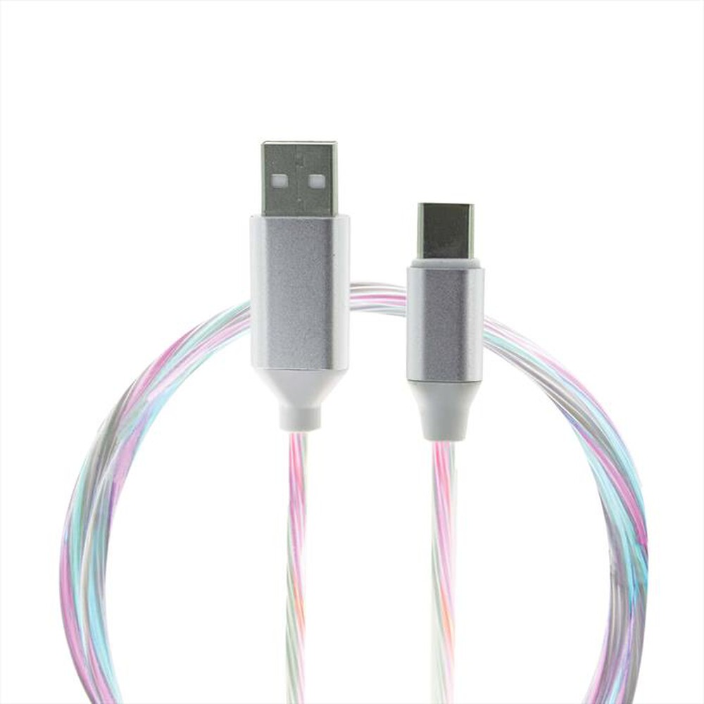 "XTREME - Cavo USB/TYPE C con luci LED-BIANCO"