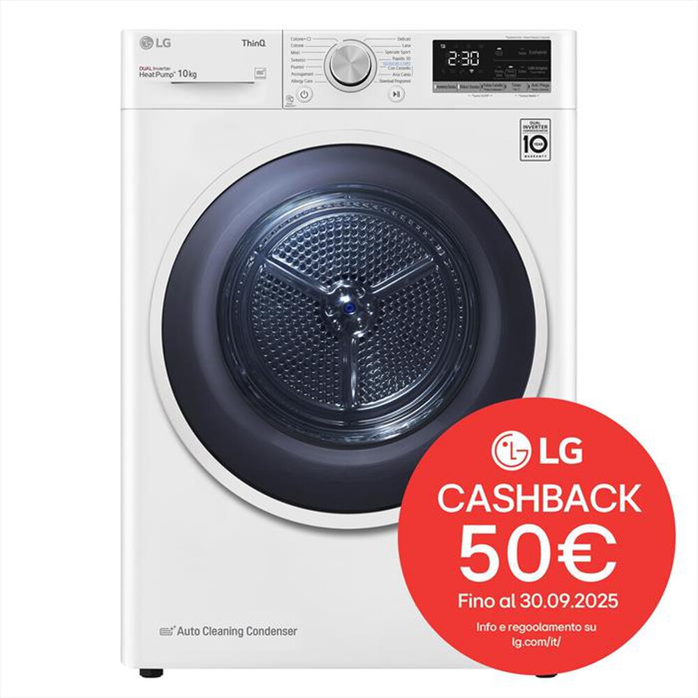 Immagine del prodotto LG - Asciugatrice RH10V9AV4W 10Kg Classe C-Bianco
