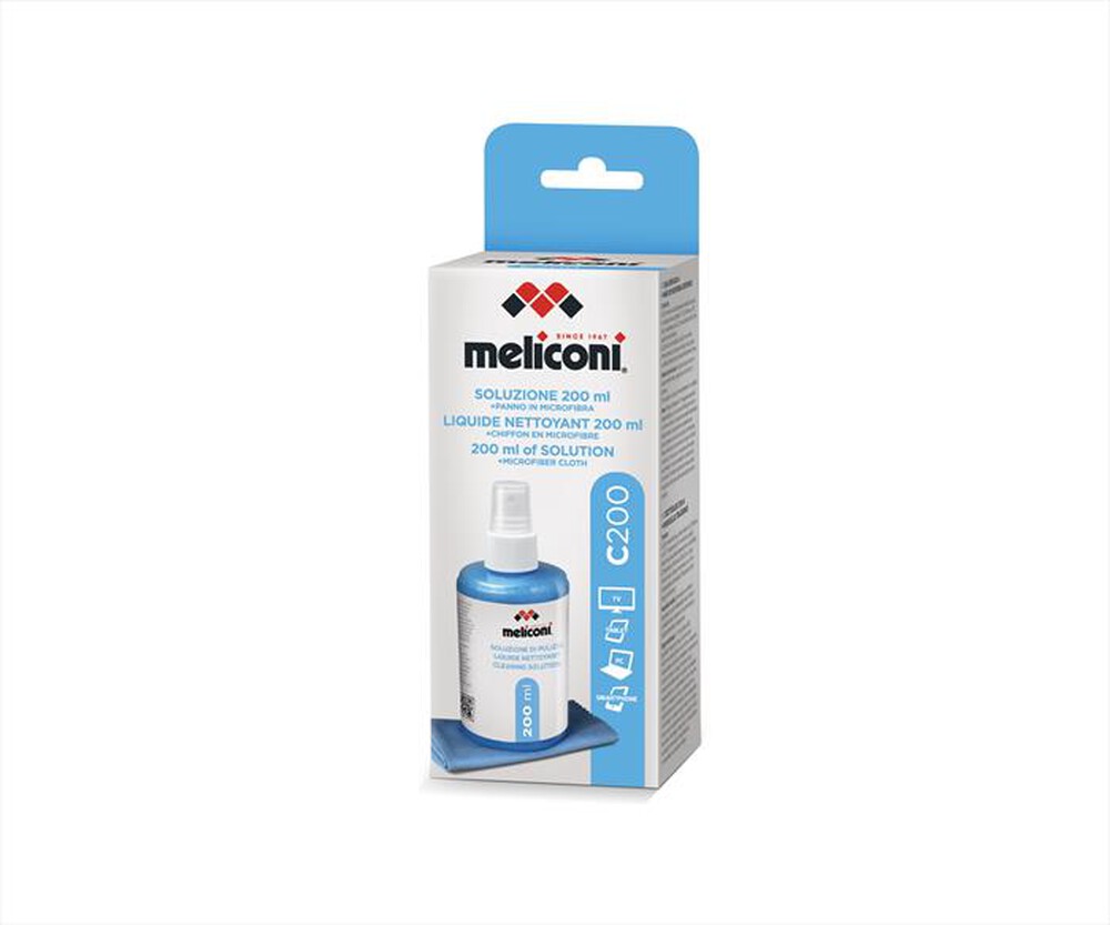 "MELICONI - C200 SOLUZIONE DI PULIZIA 200ML-Bianco"