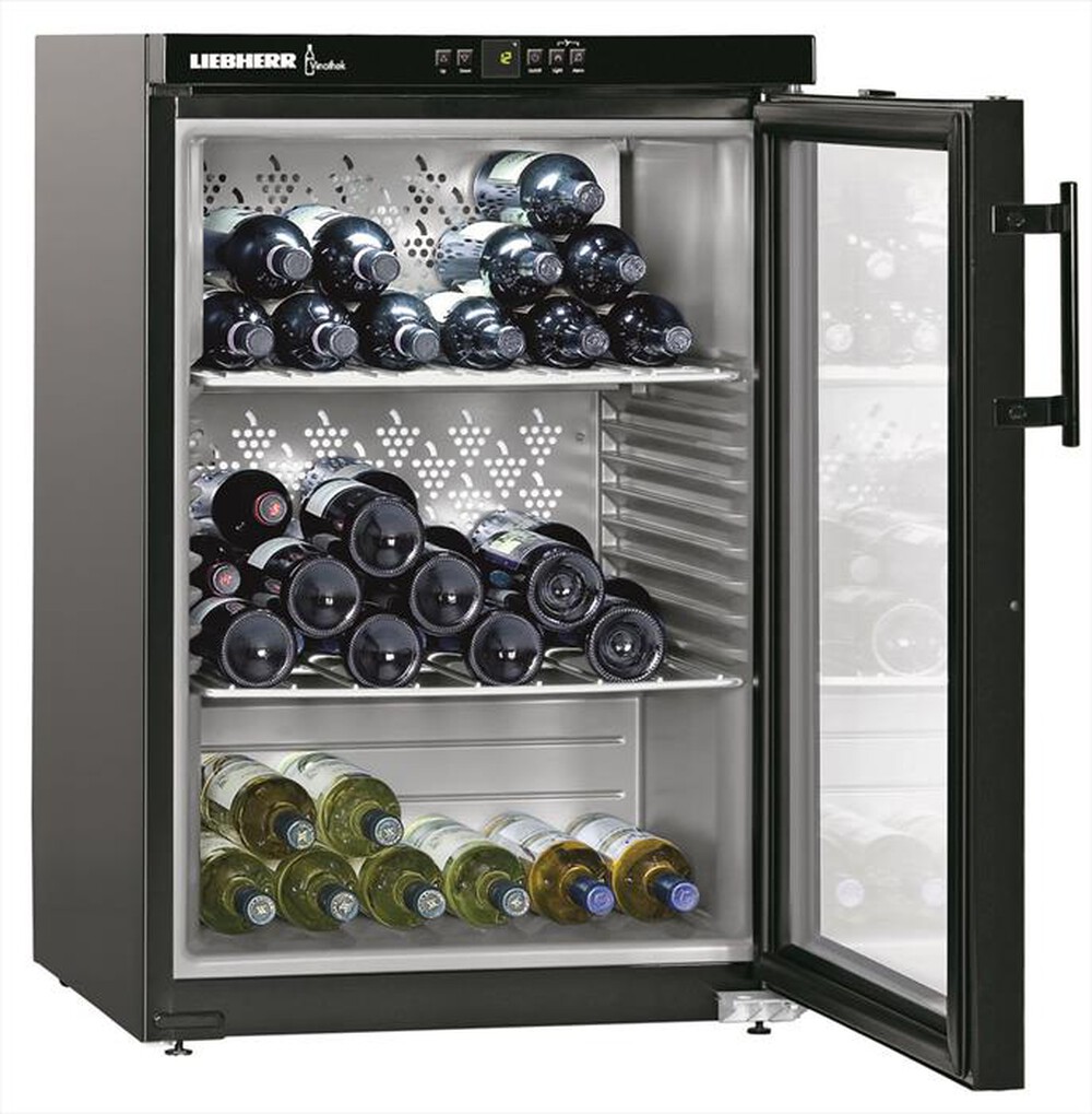 "LIEBHERR - Cantinetta WKB 1812-22 Classe G 66 bottiglie-vetro/nero"