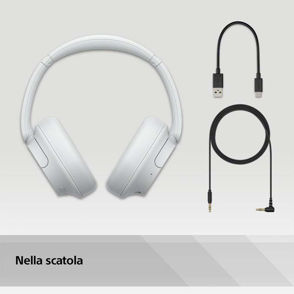 "SONY - Cuffie a padiglione chiuso WHCH720NW.CE7-Bianco"