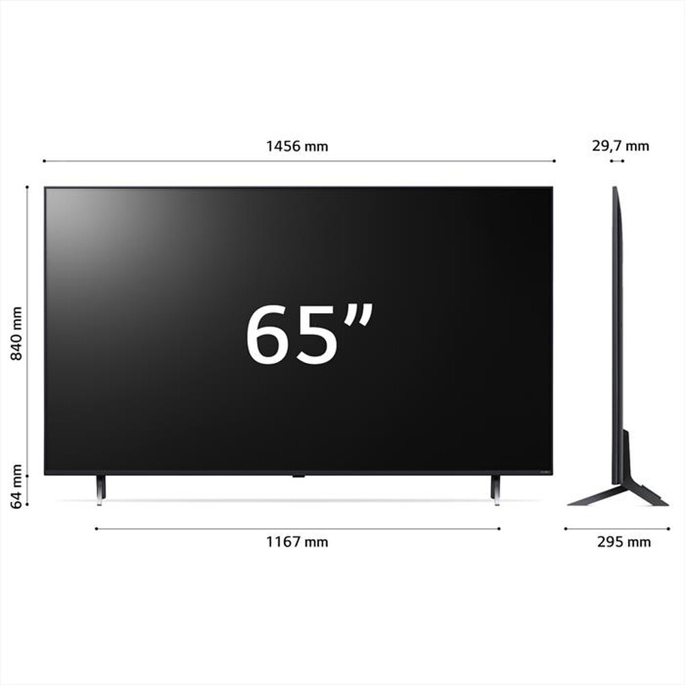 "LG - Smart TV QNED Serie 80 UHD 4K 65\" 65QNED80T6A-Blu"