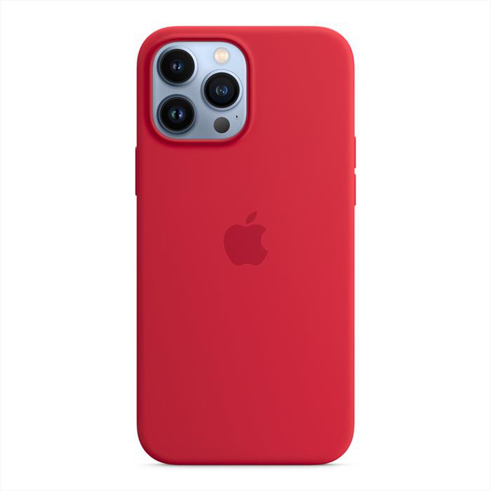 "APPLE - iPhone 13 Pro Max Silicone Case with MagSafe-Red"