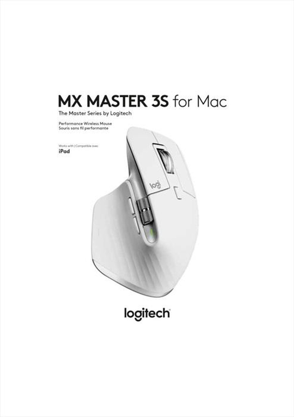 "LOGITECH - Mouse MX Master 3S For Mac-Pale Grey"