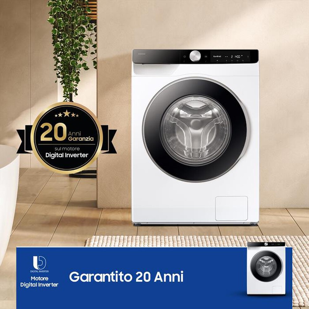 "SAMSUNG - Lavatrice WW90DG6U85LKU3 9 Kg Classe A-bianco"