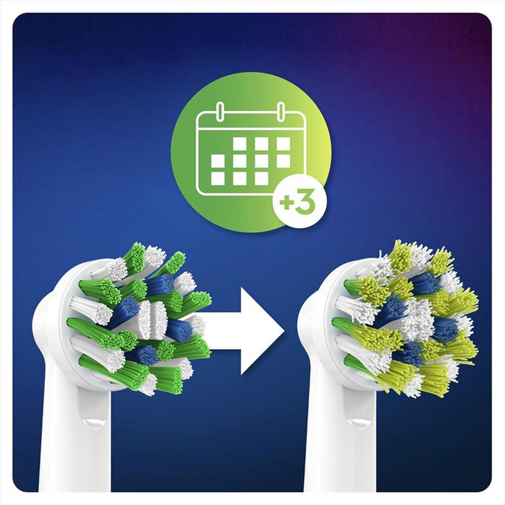 "ORAL-B - Testine Crossaction Con CleanMaximiser, 9 Pezzi-Bianco"