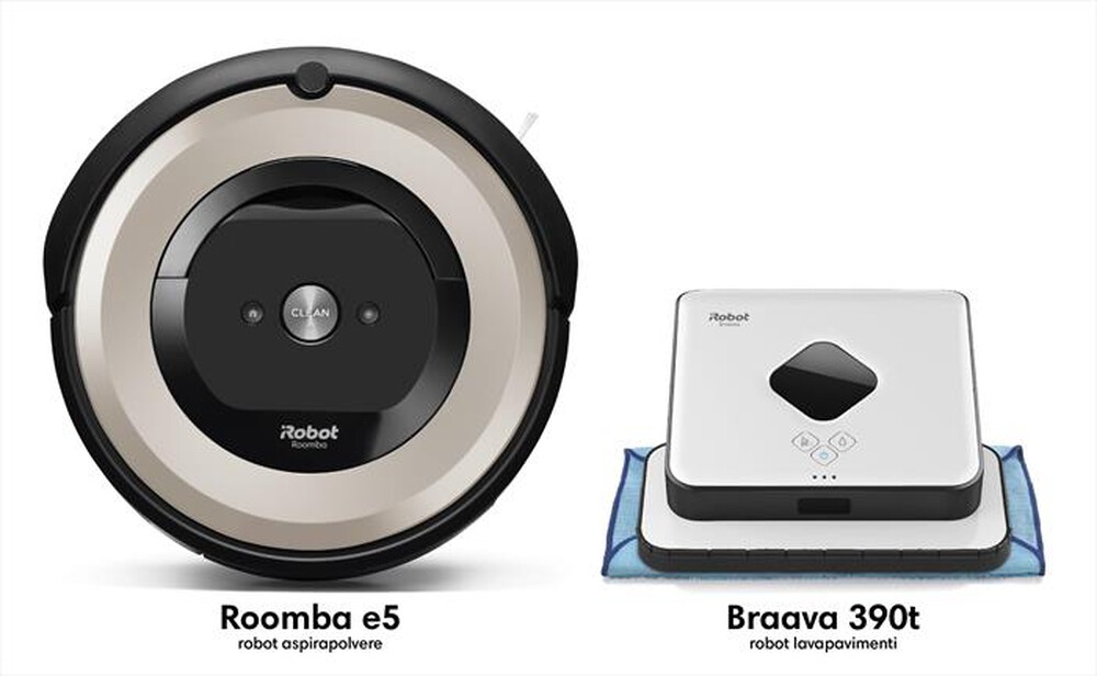 "iROBOT - BUNDLE E5152+BRAAVA 390T-Grigio/Bianco"