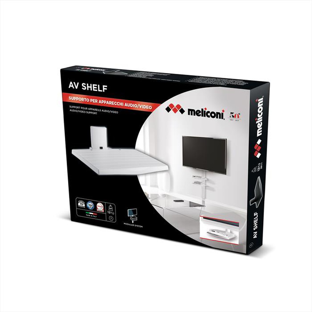 "MELICONI - Slimstyle AV Shelf-Bianco"