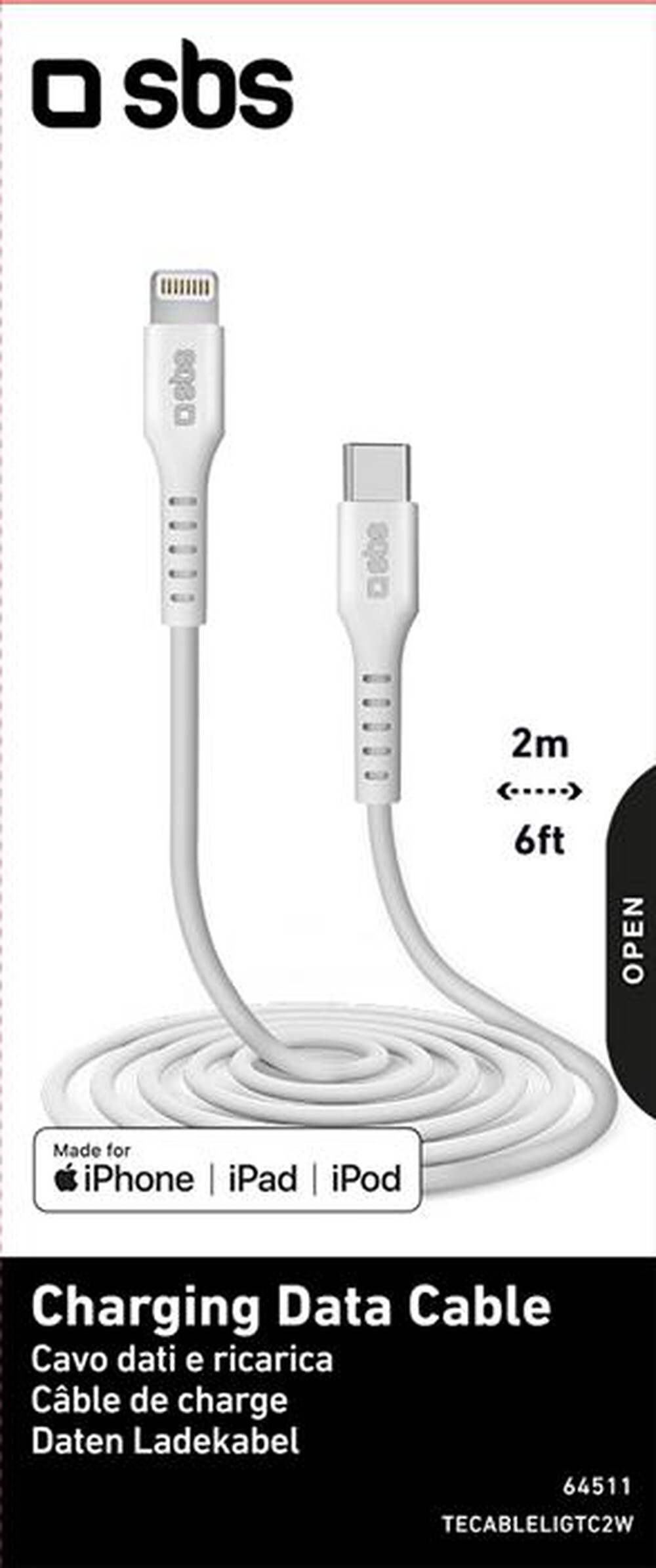 "SBS - TECABLELIGTC2W-bianco"