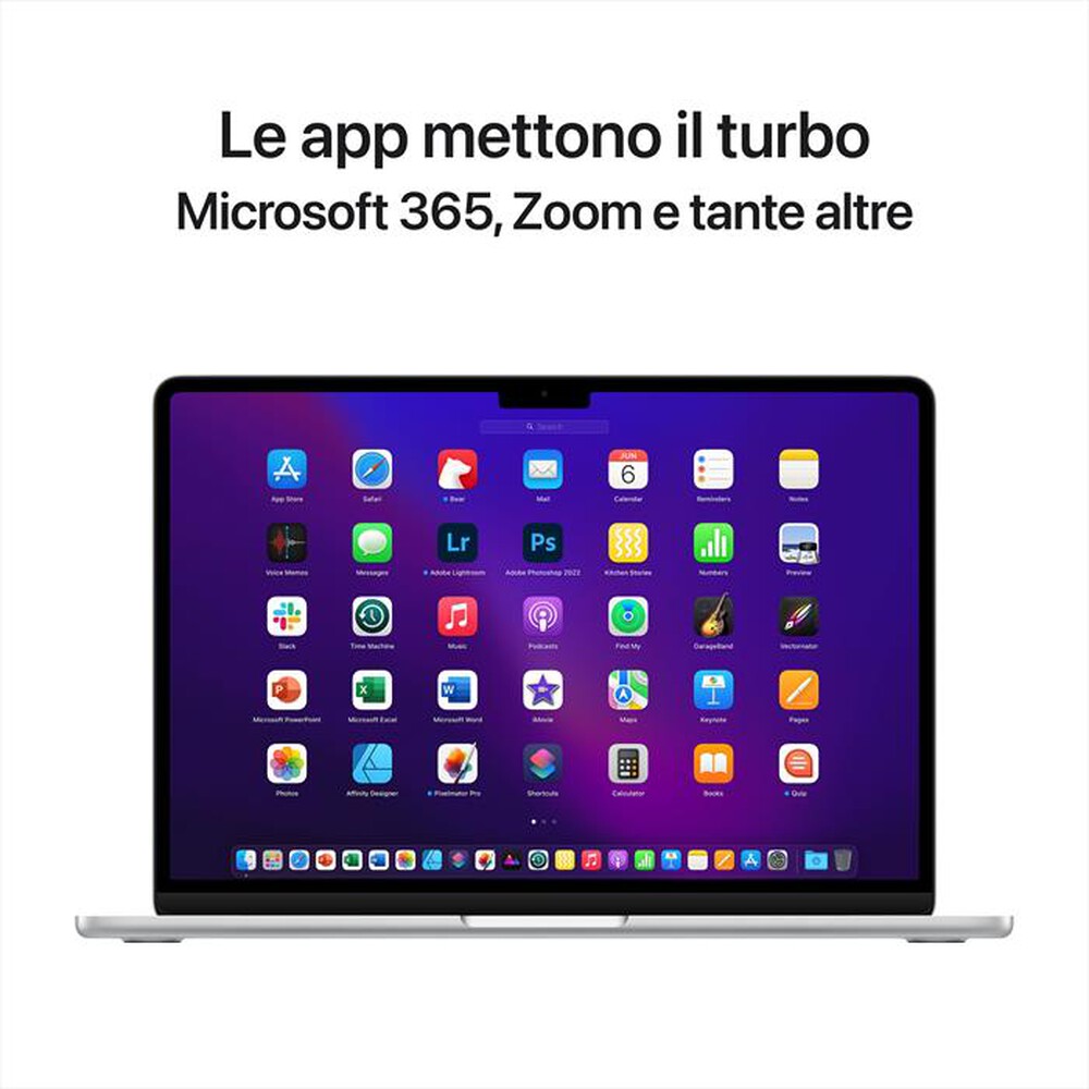 Immagine del prodotto APPLE - MacBook Air 13 M2 8-core CPU 8-core GPU 256GB SSD-Argento