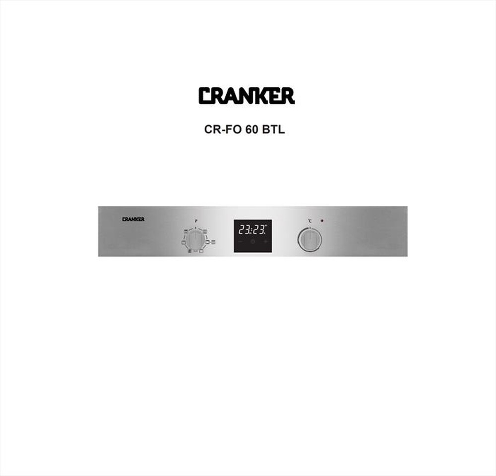"CRANKER - Forno incasso elettrico CR-FO60BTL Classe A"