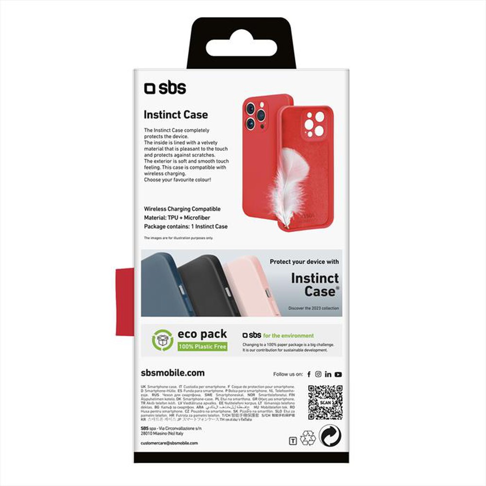 Immagine del prodotto SBS - Cover Instinct TEINSTIP1561PR per iPhone 15 Pro-Rosso
