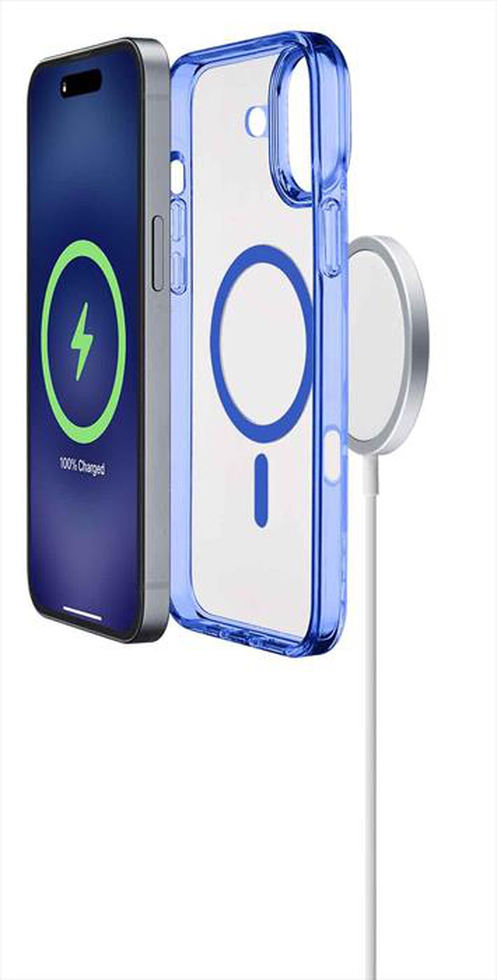 "CELLULARLINE - Cover case ICONIC MAG per iPhone 16-Blue"