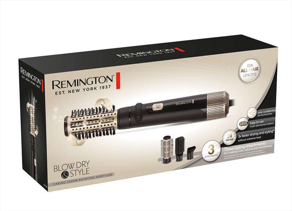 "REMINGTON - Spazzola ad aria AS7580-nero/oro"