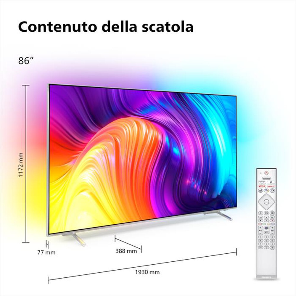 "PHILIPS - Smart TV LED UHD 4K 86\" 86PUS8807/12-Silver"