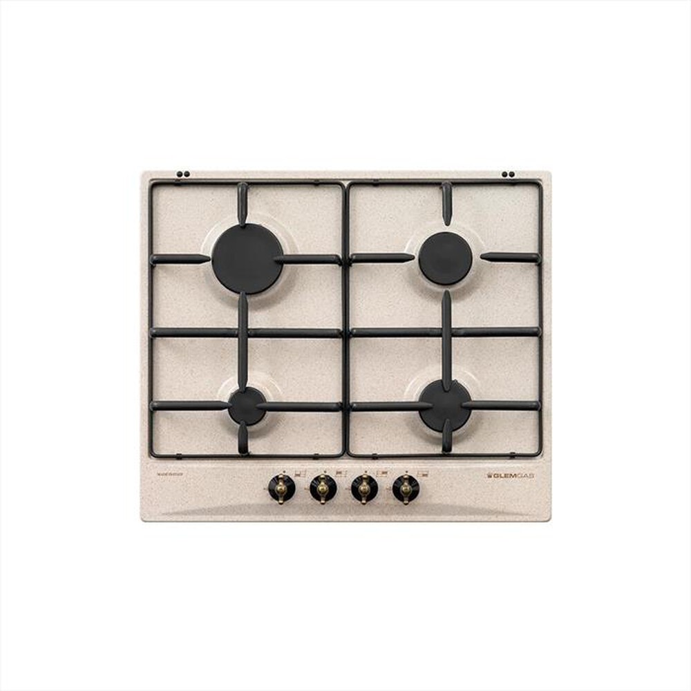 "GLEM GAS - Piano cottura a gas GT64SA 4 fuochi 58,5cm-Avena"
