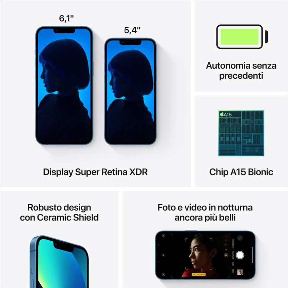 Immagine del prodotto WIND - 3 - APPLE iPhone 13 128GB-Blu