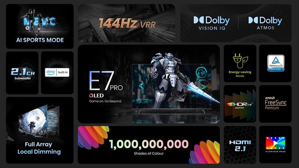 Immagine del prodotto HISENSE - Smart TV Q-LED UHD 4K 100" 100E7NQ PRO-NERO