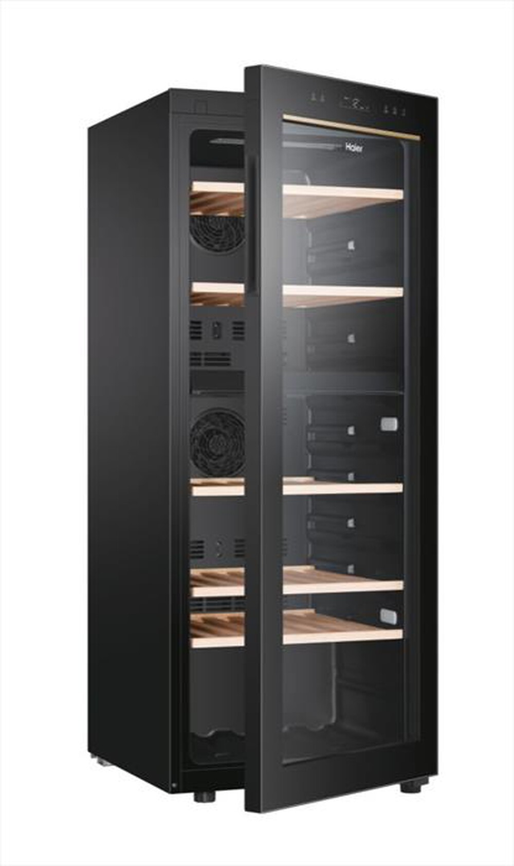 "HAIER - Cantinetta HWS79GDG Classe G 77 bottiglie-Nero"