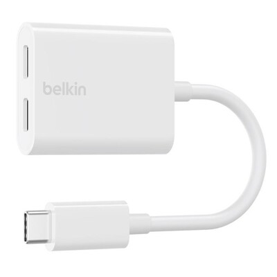 BELKIN - CONNECT USB-C AUDIO + CHARGE ADAP-bianco