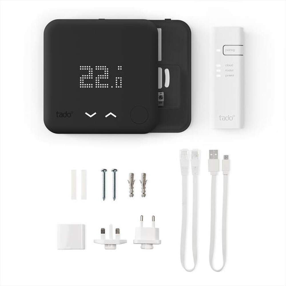 "TADO - TERMOSTATO SMART KIT DI BASE V3+-Black"