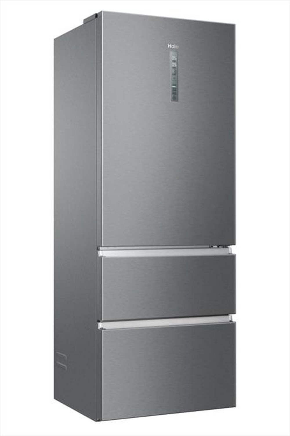 "HAIER - Frigorifero combinato HTOPMNE7193 Classe E 450 lt-Platino, Stainless steel"